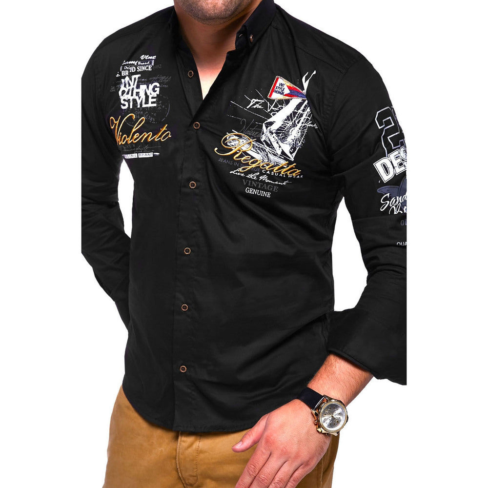 Fashionable Personality Printed Shirt Youth Shirt