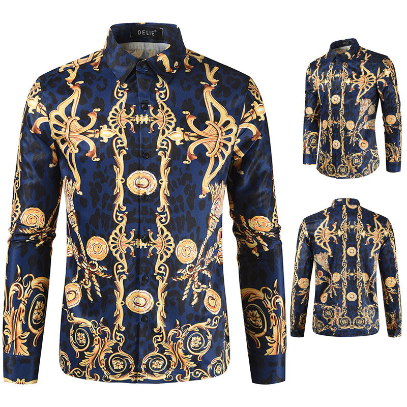 Positioning Printing Casual Shirt Men'S Shirt