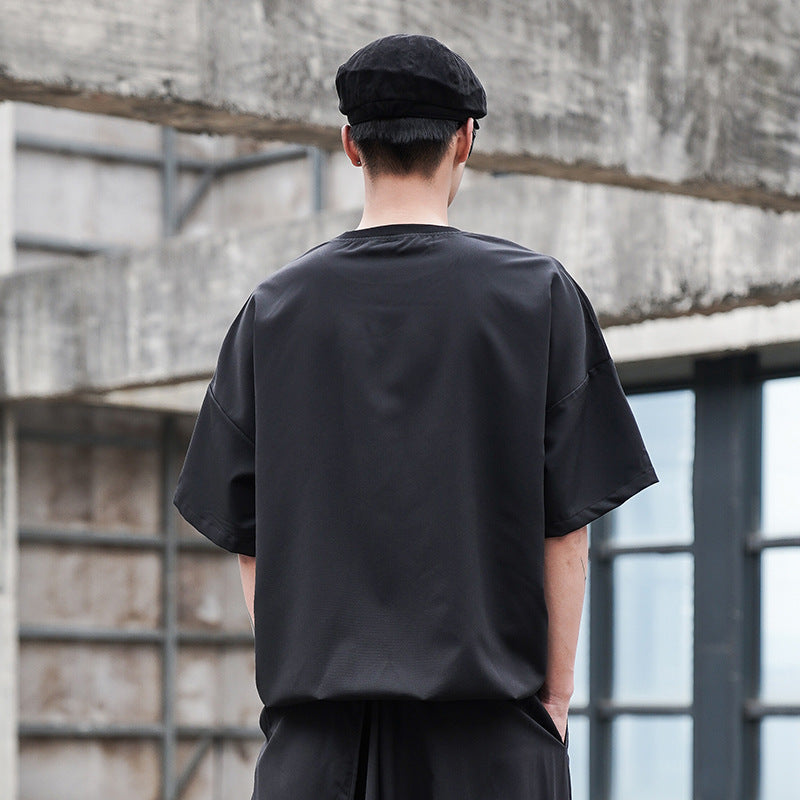 Loose drop shoulder shirt T-shirt