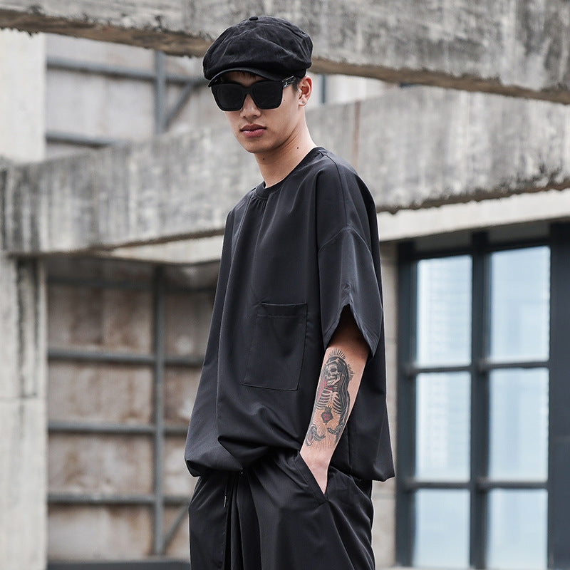 Loose drop shoulder shirt T-shirt