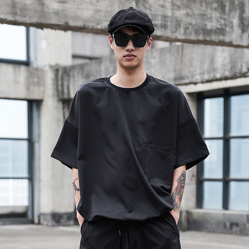 Loose drop shoulder shirt T-shirt